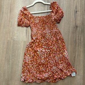 Roxy Fall Smocked top Mini Dress